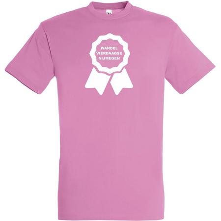 T-shirt Lintje vierdaagse Nijmegen |Wandelvierdaagse | vierdaagse Nijmegen | Roze woensdag | Roze | maat S